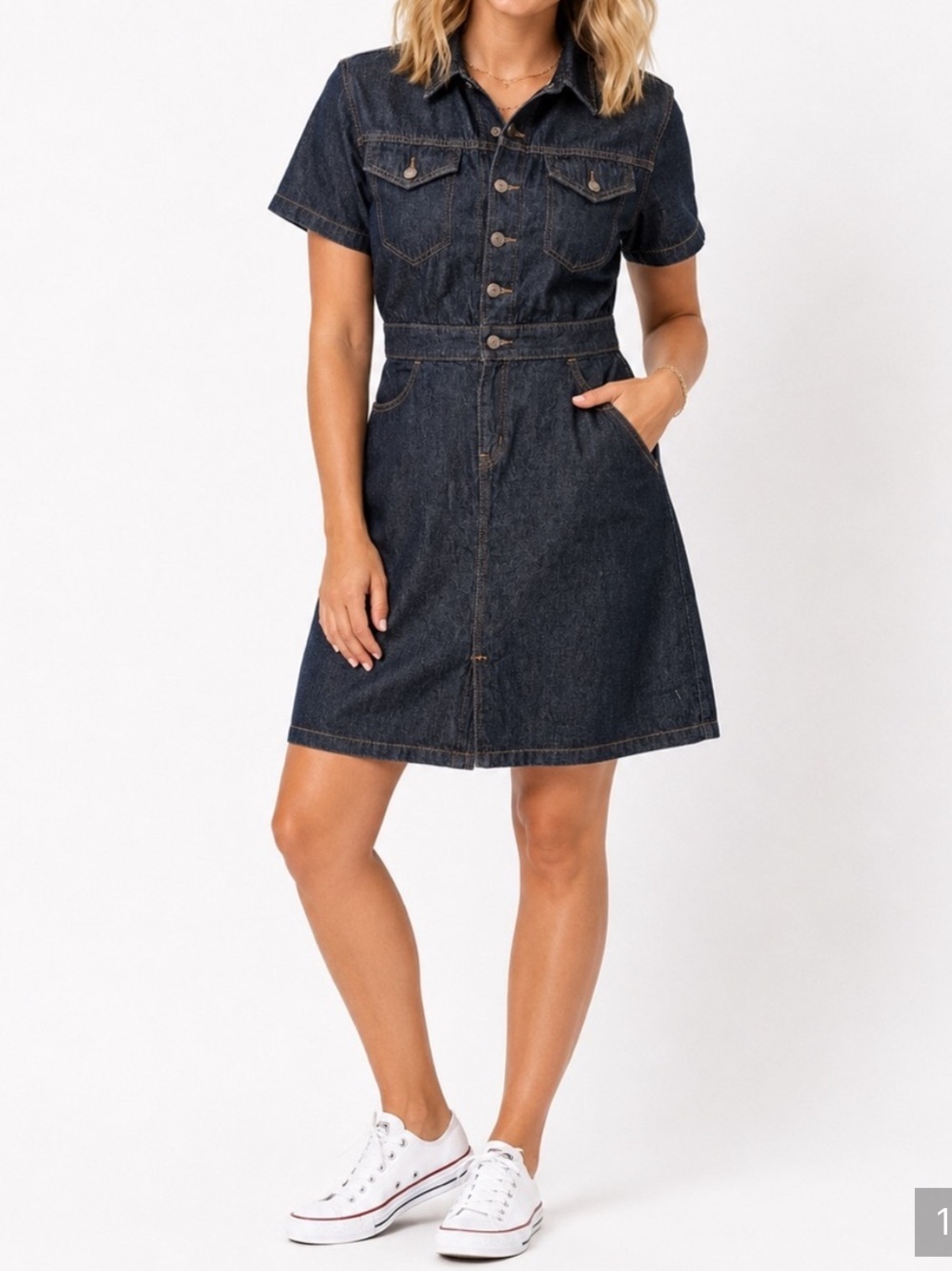 Levi's Dark Denim Western style dress, size Small
